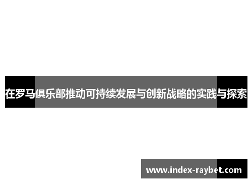 在罗马俱乐部推动可持续发展与创新战略的实践与探索